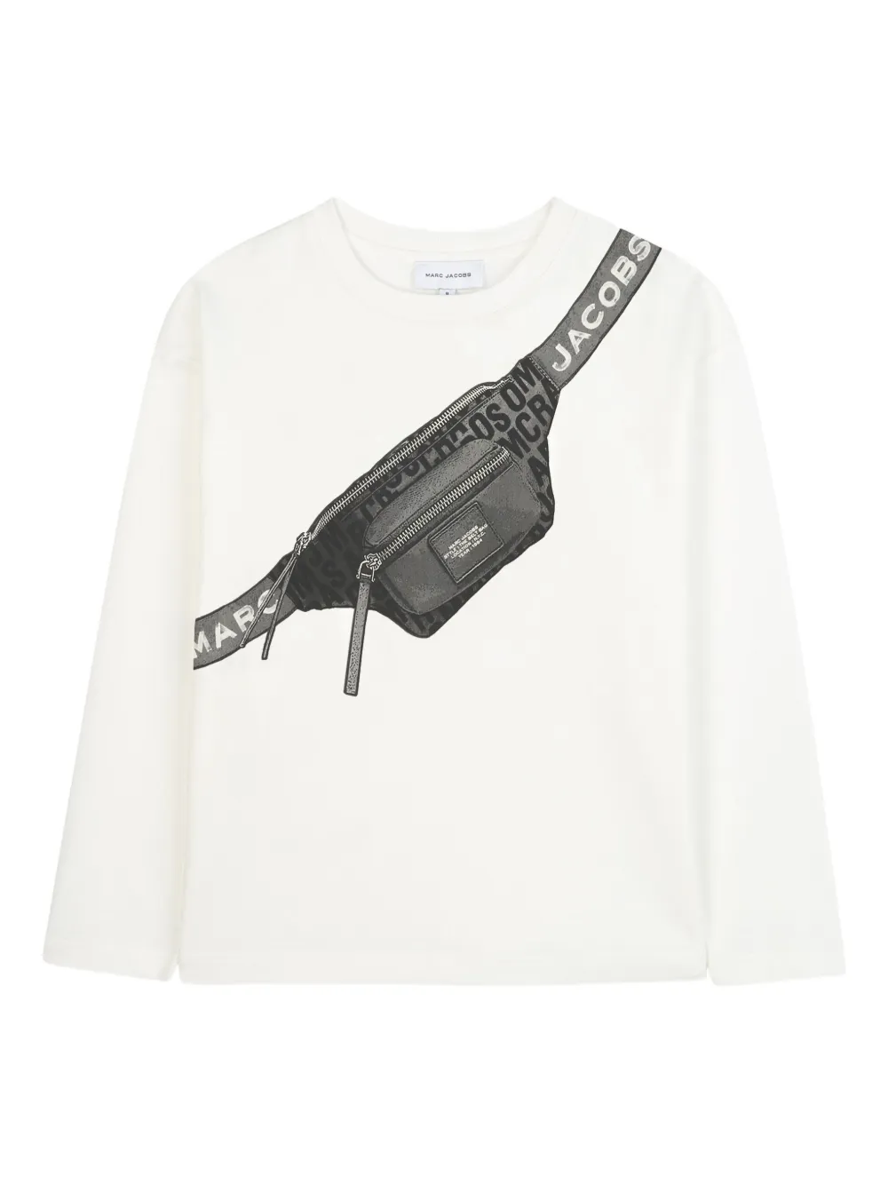 

Футболка с длинными рукавами и эффектом тромплей Marc Jacobs Kids, белый