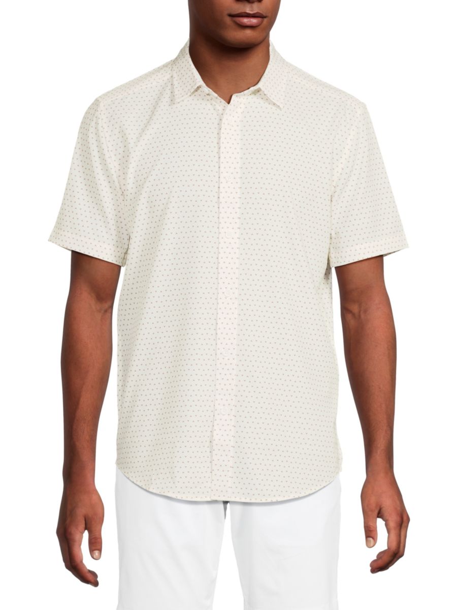 

Рубашка с коротким рукавом и принтом стрелок Kenneth Cole, цвет White Red
