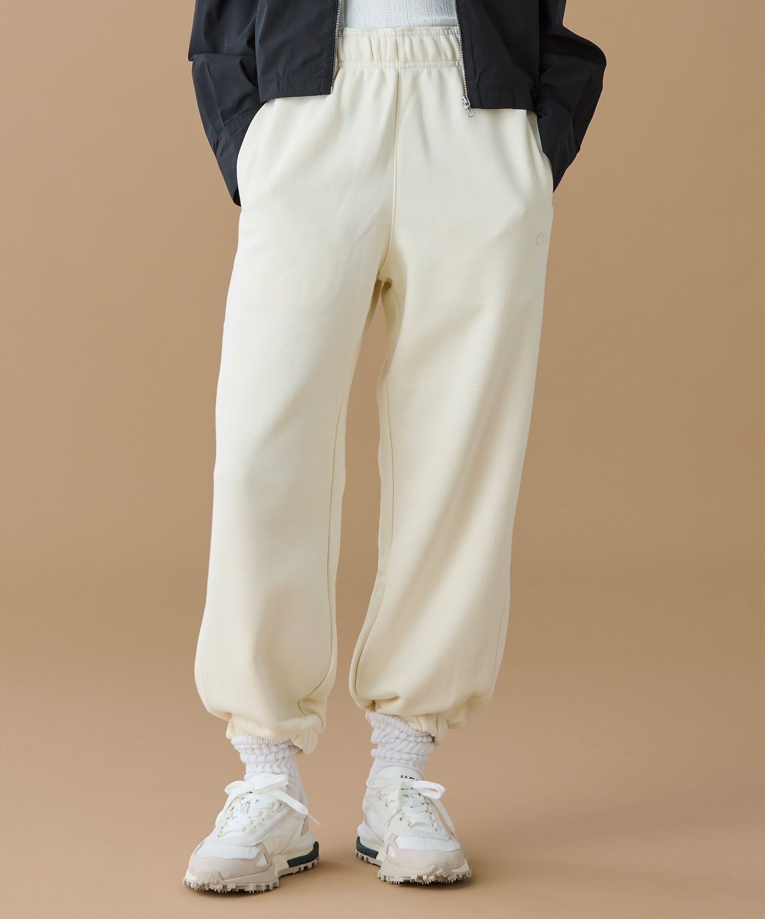 Спортивные брюки LACOSTE Off white с начесом — фото 3