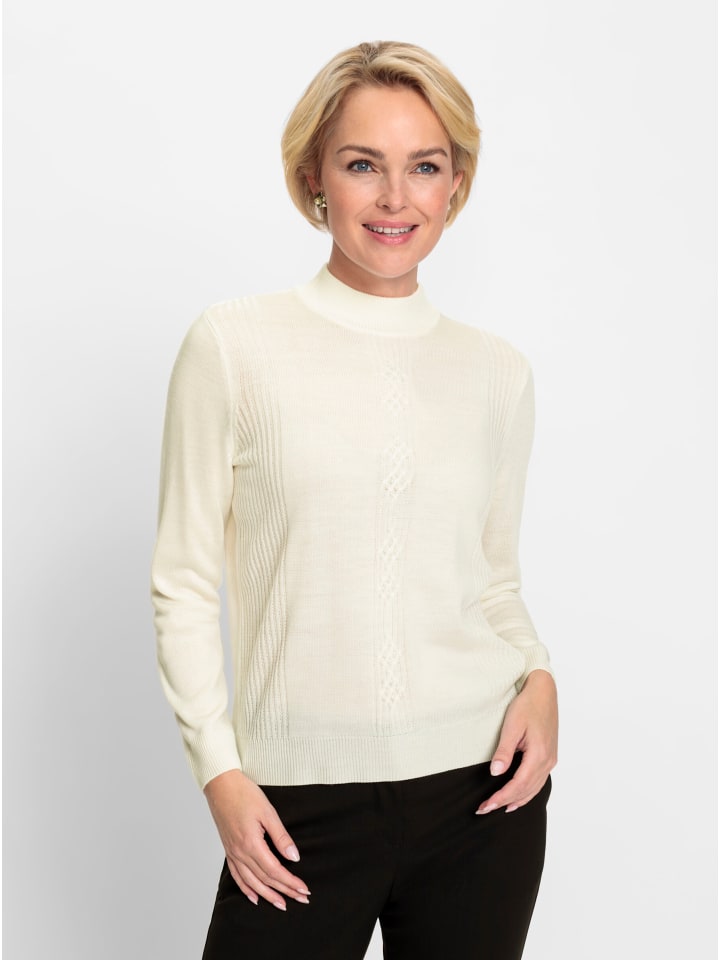 

Свитер с воротником-стойкой цвета экрю WITT WEIDEN