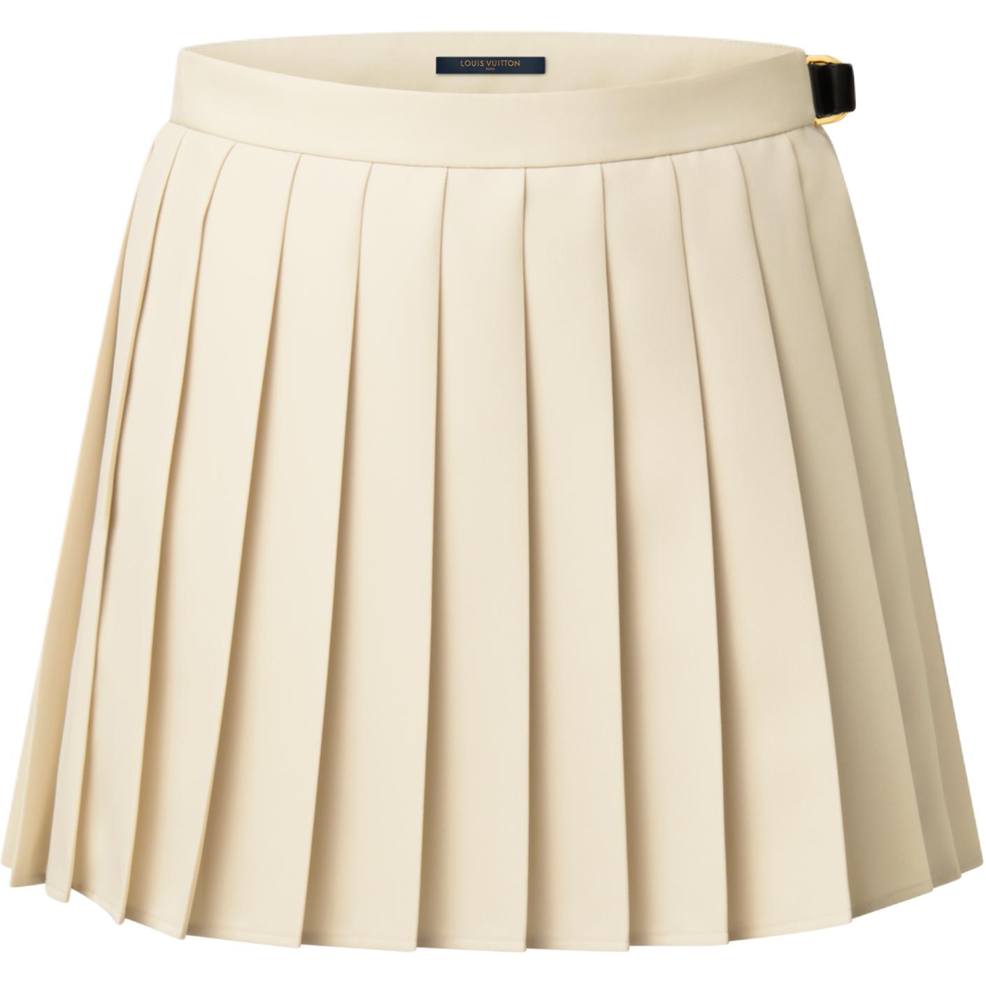

Юбка мини плиссированная с поясом LOUIS VUITTON, бежевый
