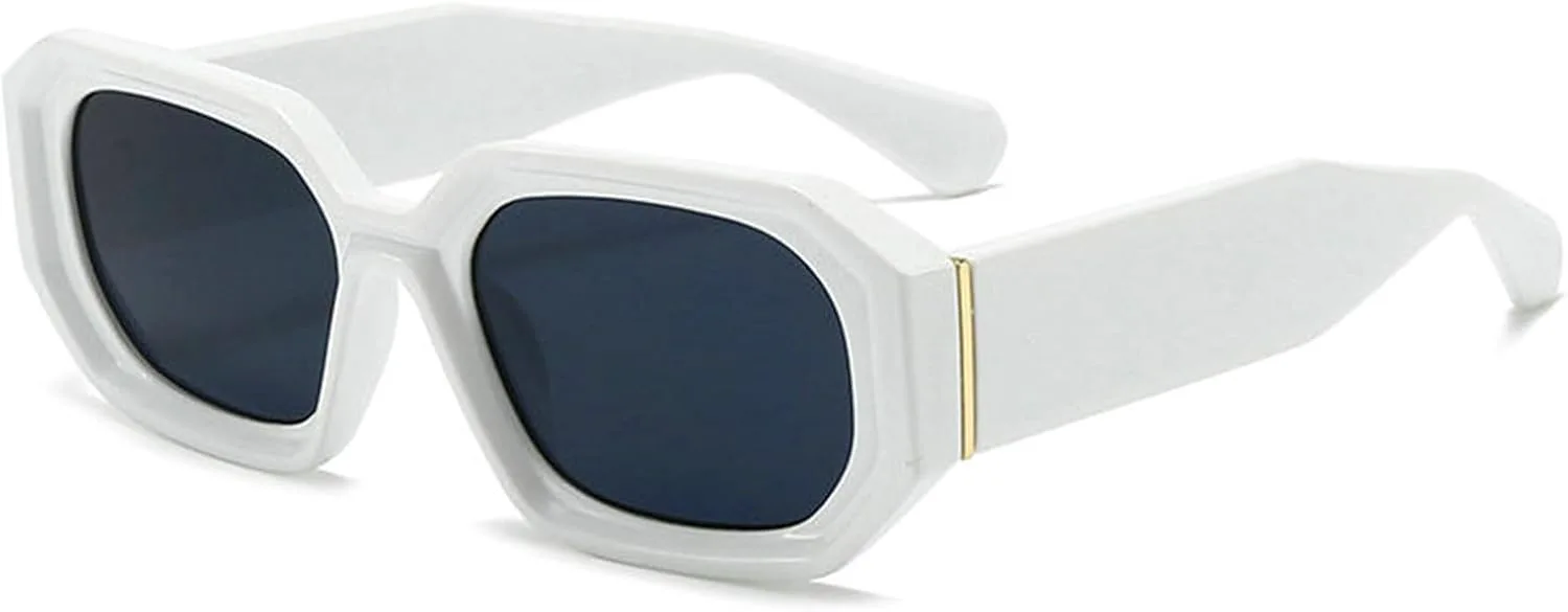 

Солнцезащитные очки Willochra Trendy Rectangle для женщин и мужчин, ретро-оправа с геометрическим рисунком, винтажные, 90-е, квадратные, многослойные, C5