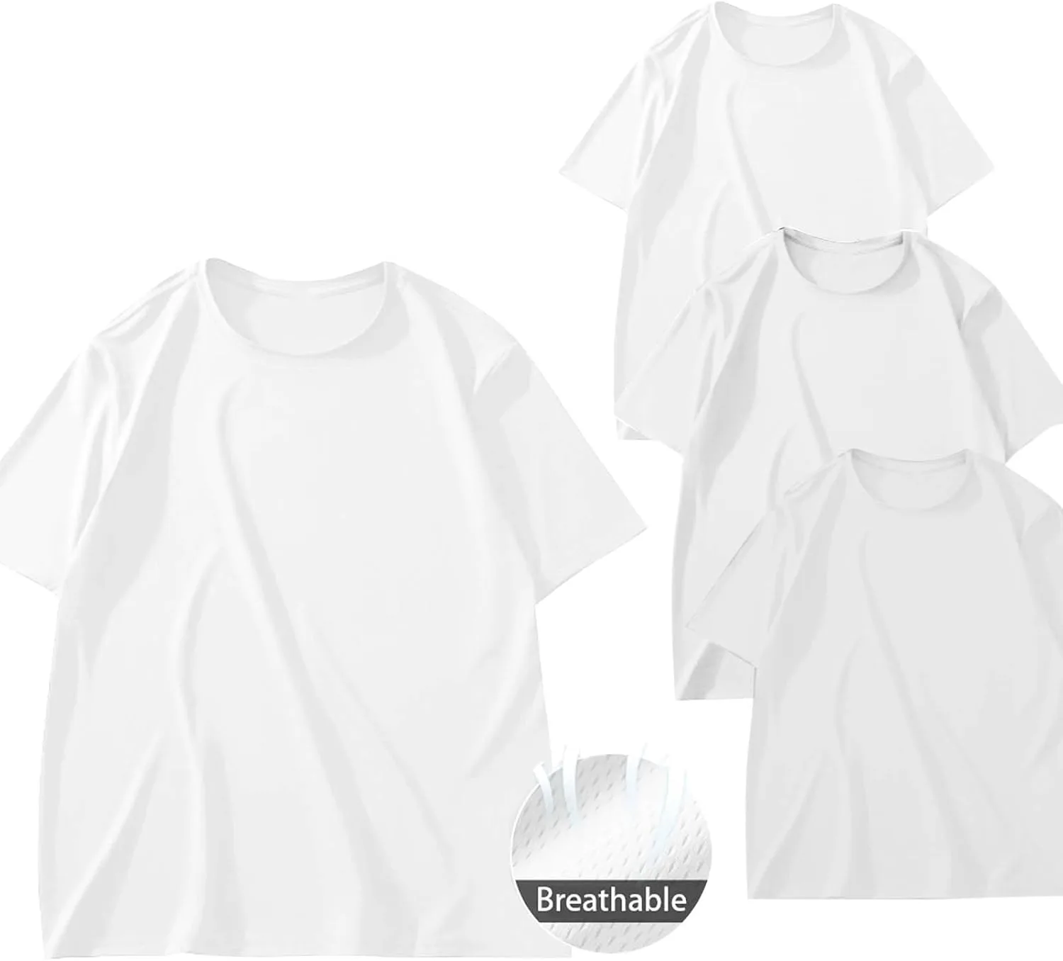 3 футболки для тренировок мужские Quick Dry Moisture Wicking — фото 2