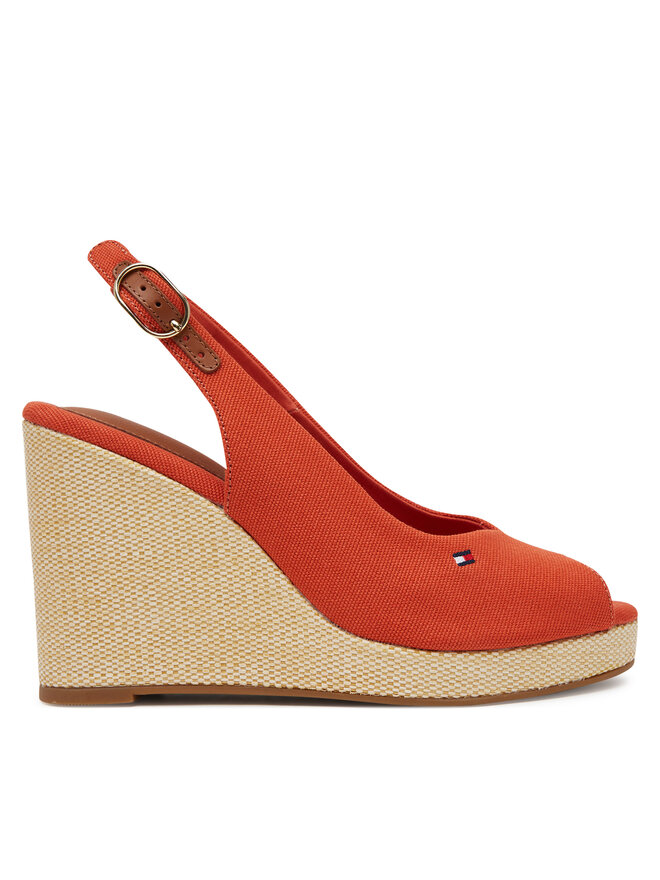 Эспадрильи Flag High Wedge Espad Slingback FW0FW08597 Tommy Hilfiger, оранжевый