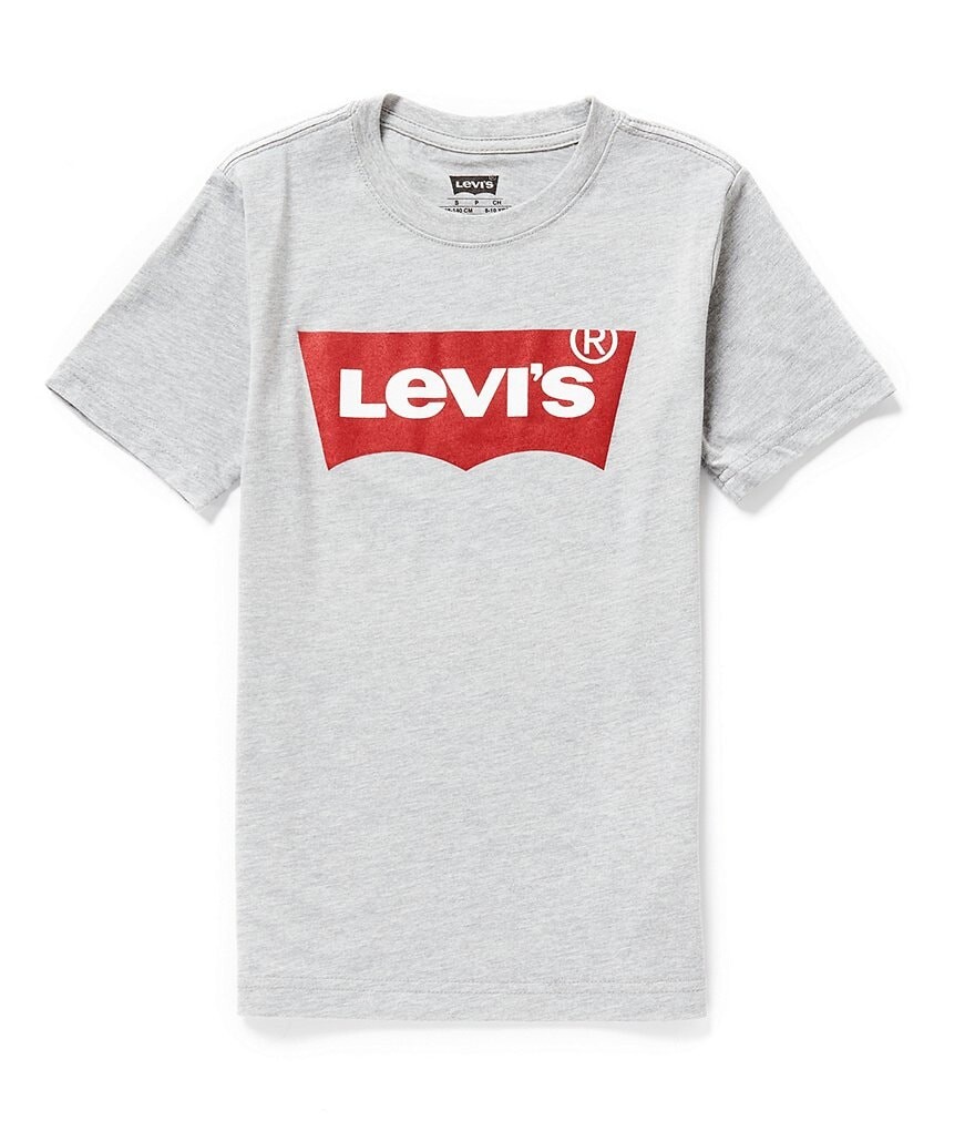

Футболка с короткими рукавами и логотипом Levi's Big Boys 8–20, серый