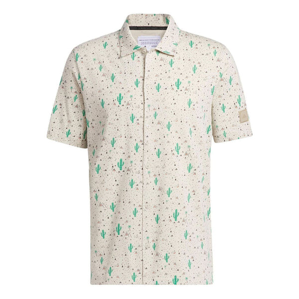 

Рубашка adicross desert button golf shirt Adidas, бежевый