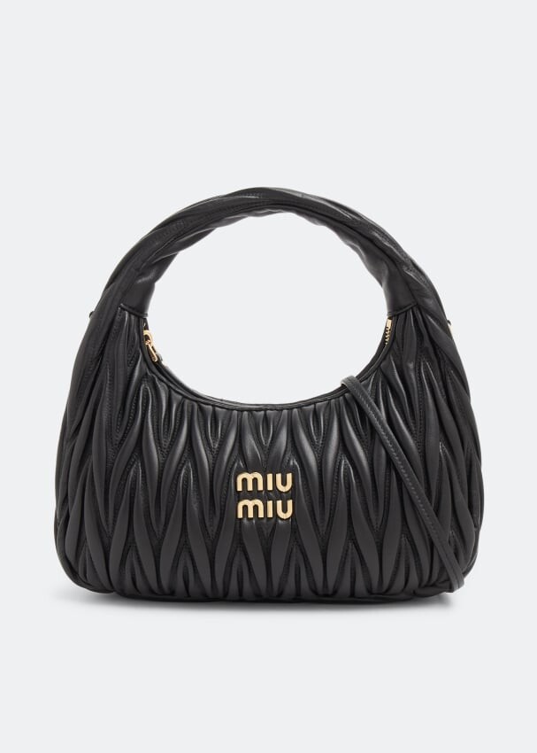 

Сумка Miu Miu Wander Matelassé Hobo, черный
