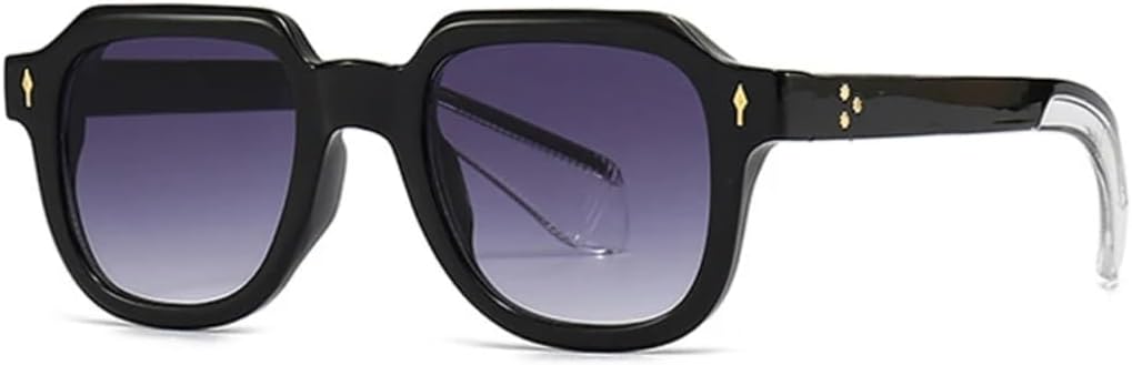 

Мужские солнцезащитные очки в стиле ретро с металлическими заклепками, женские солнцезащитные очки в стиле панк с градиентным переходом цвета, защита от УФ-излучения UV400 VVTWSSW, Black Gray Gradient