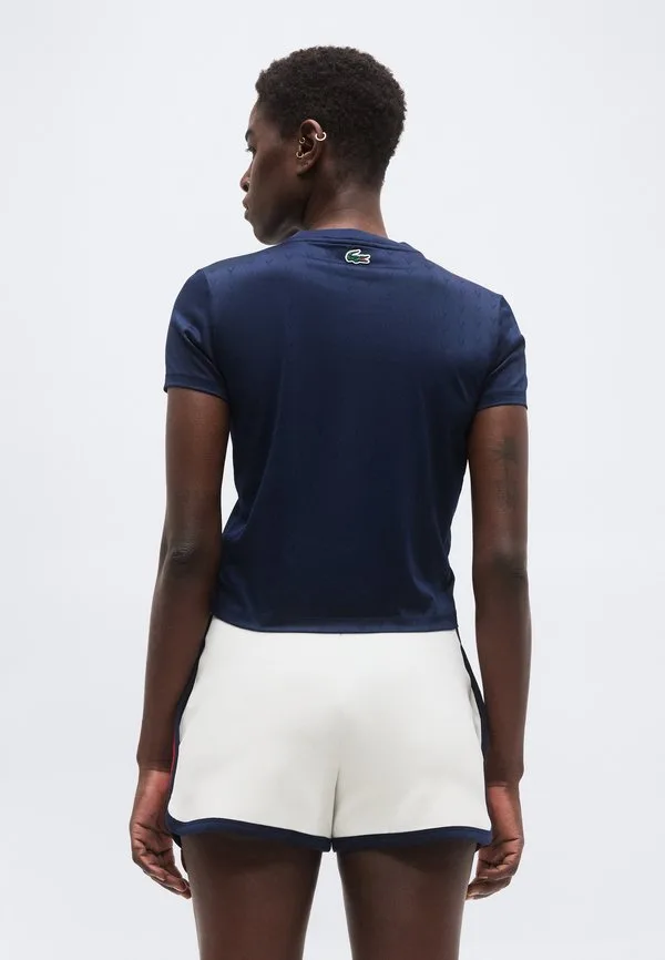 Футболка Lacoste Sport Ретро, Navy Blue — фото 3