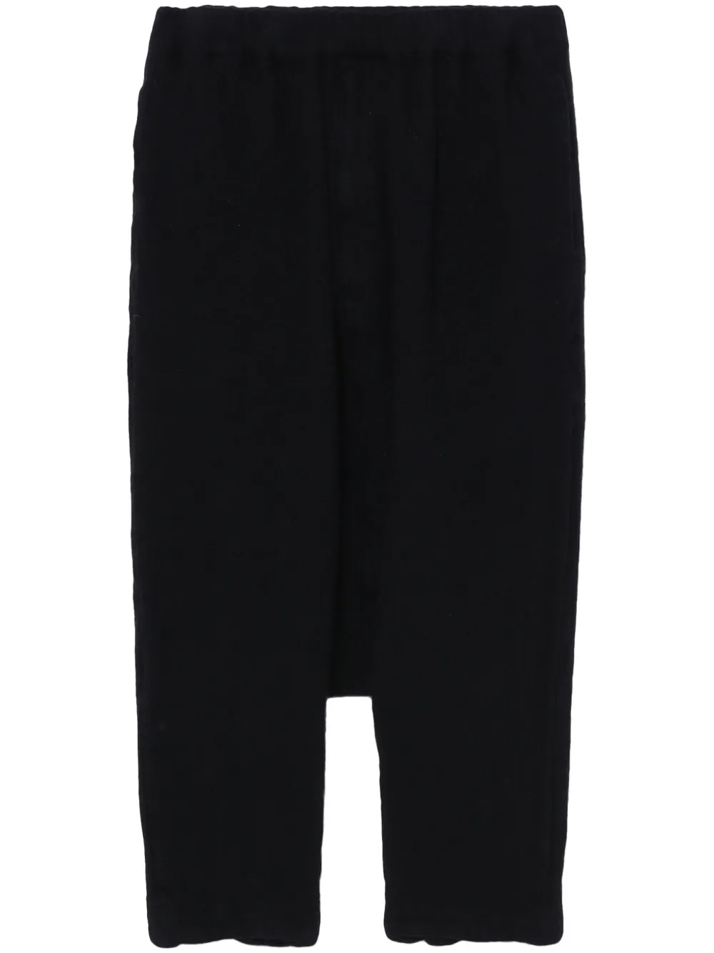

Укороченные брюки с низким шаговым швом Black Comme Des Garçons, черный