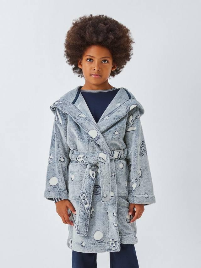 

Детский халат космос светящийся в темноте John Lewis, Grey