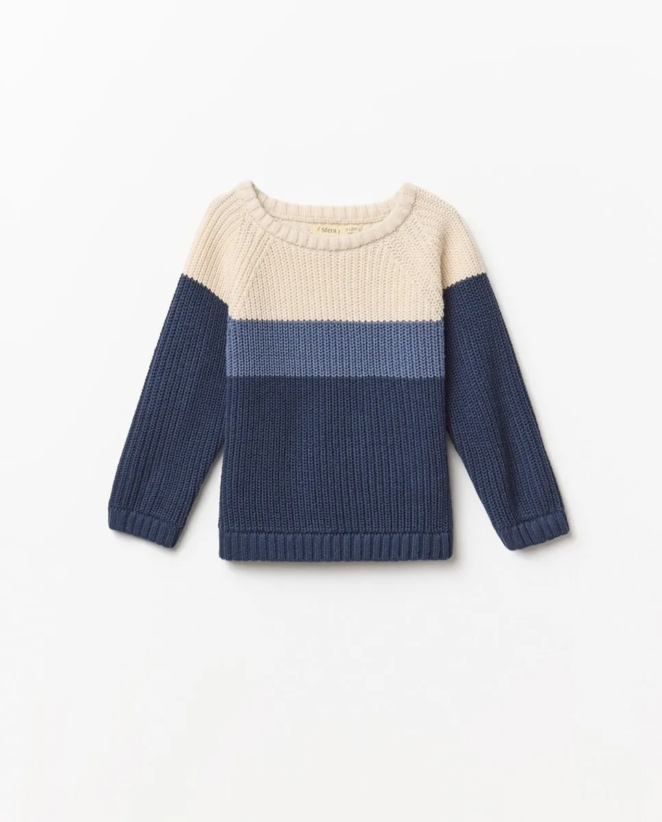 

Свитер Jersey rib blocks Sfera, пастельно-розовый