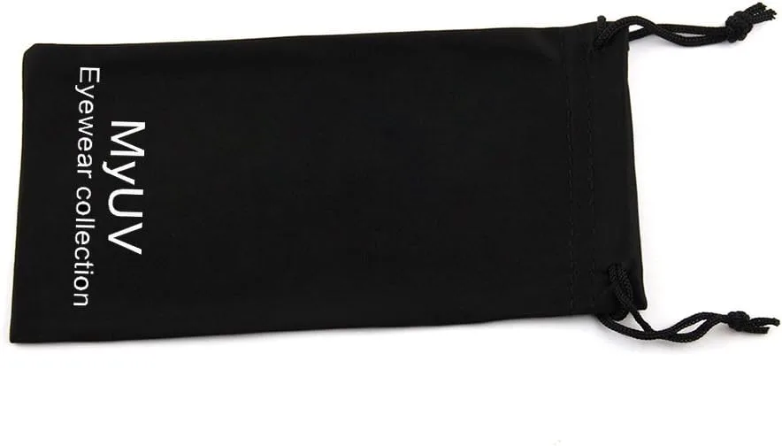 

2 пары поляризованных солнцезащитных очков для ночного вождения, надеваемых поверх очков с диоптриями, размер Large, с чехлом из микрофибры MyUV, 2 Pair Black