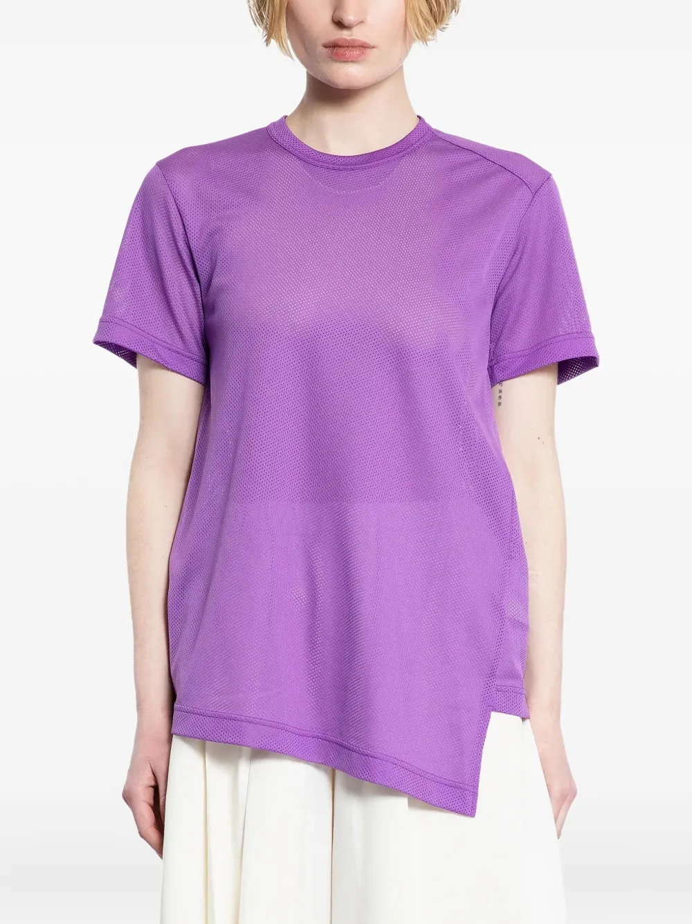 

Асимметричная сетчатая футболка COMME DES GARCONS, фиолетовый