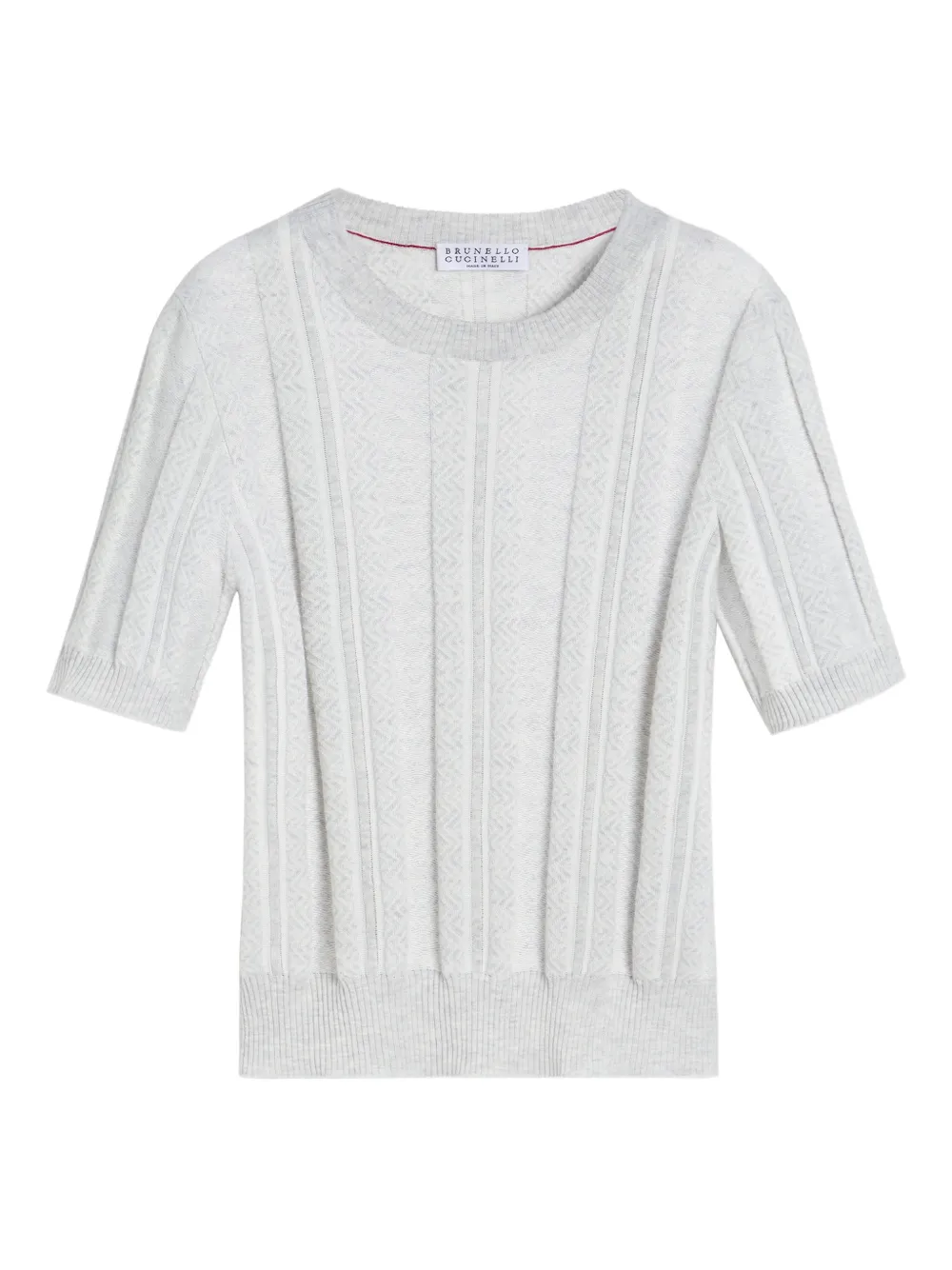 

Жаккардовая футболка Brunello Cucinelli Kids, серый