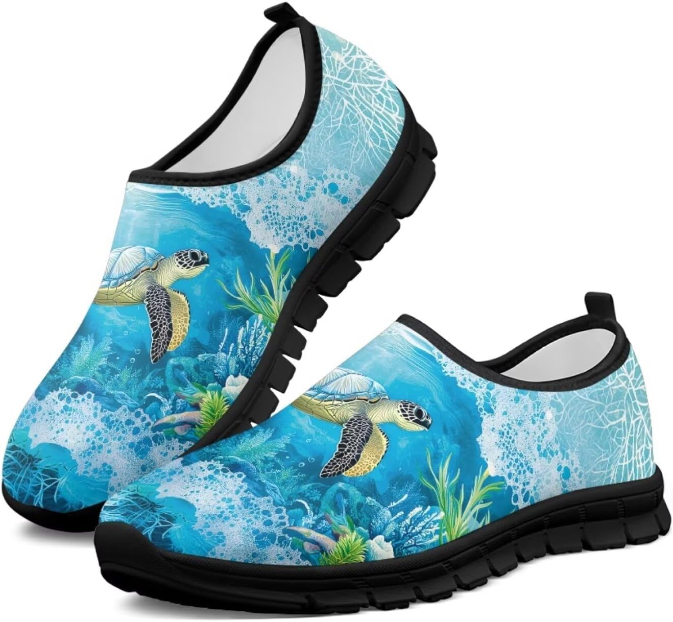 

Мужские кроссовки Howilath с принтом стрекозы и морской черепахи, обувь без шнурков, повседневные лоферы, синий