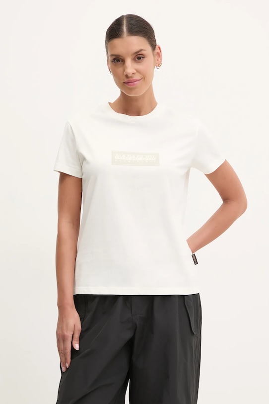 

Футболка хлопковая S-Box Napapijri, бежевый