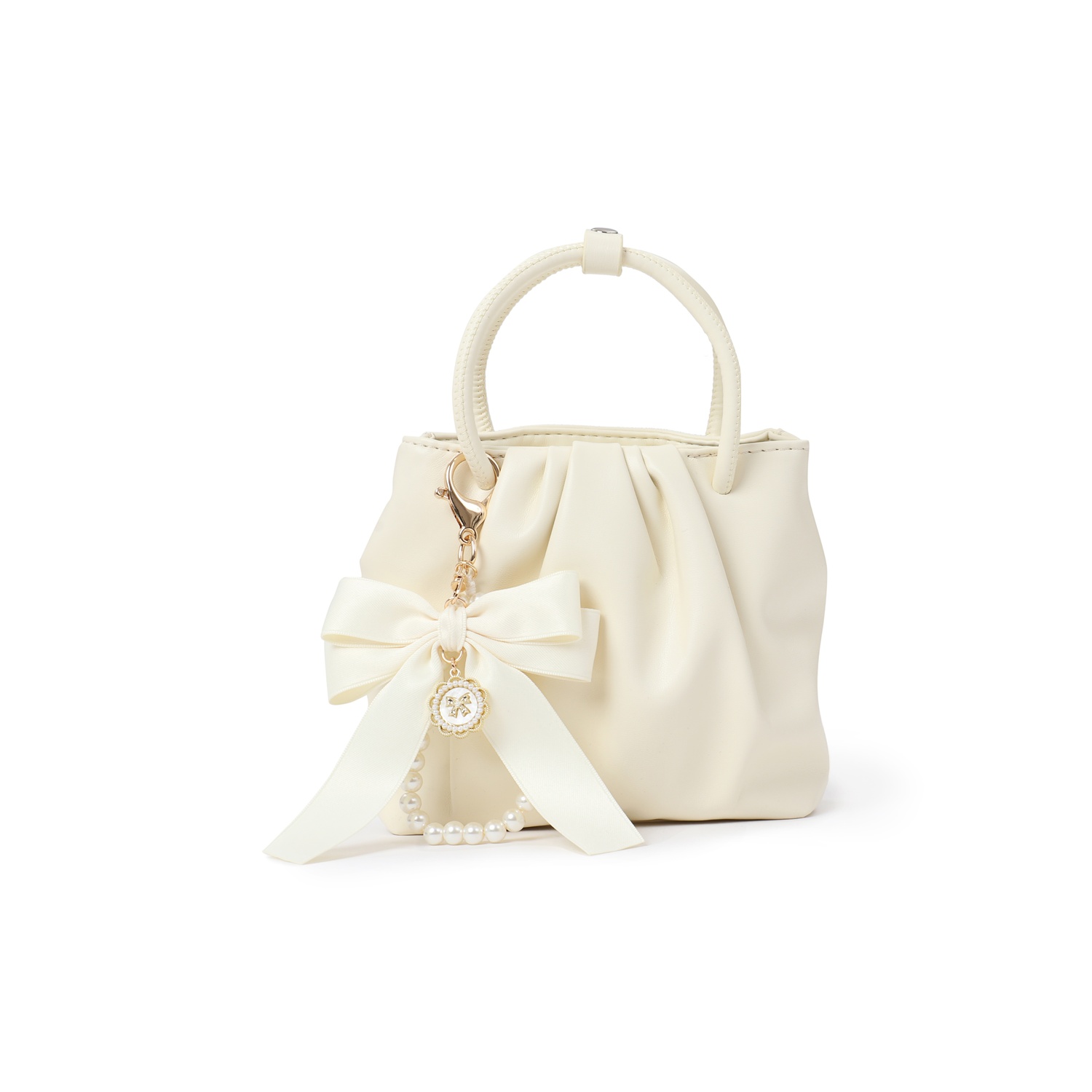

OTA Маленькая квадратная сумочка с кремовым принтом, Ivory, with Adjustable Long Strap