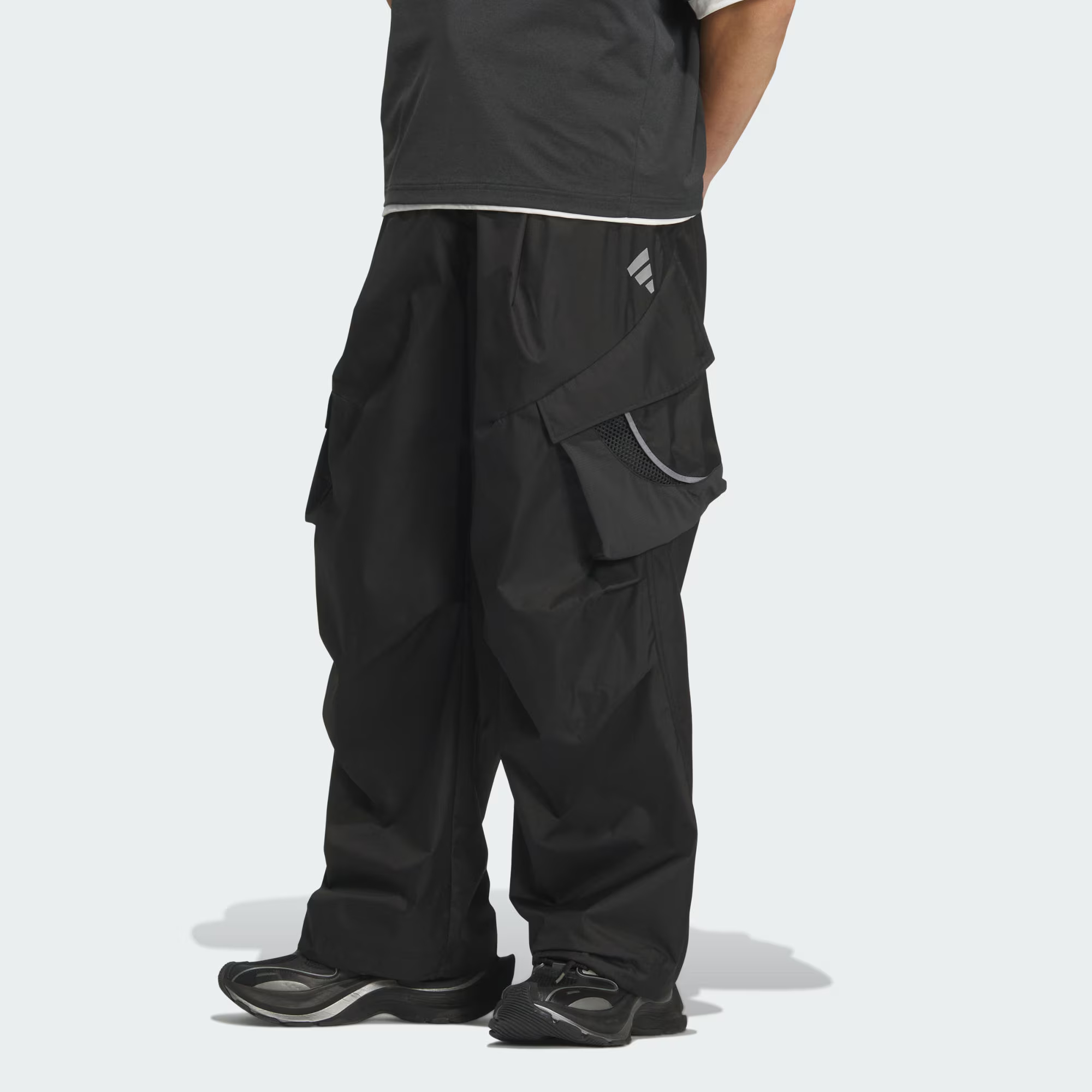 Брюки спортивные FOS TRACKSUIT BOTTOMS мужские Adidas, черный — фото 2