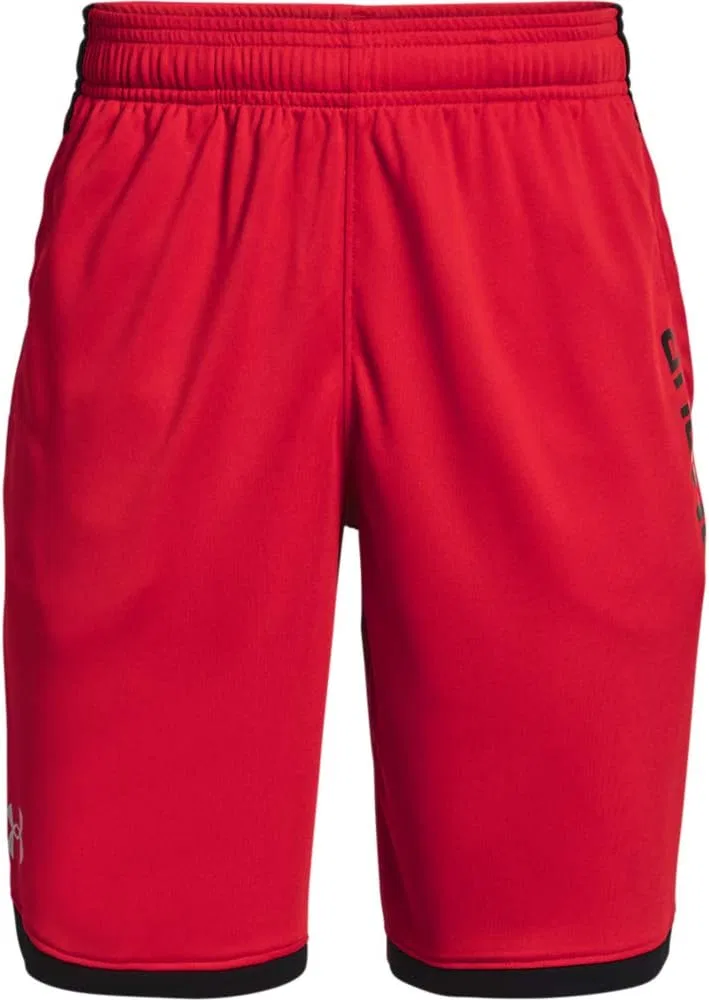 Детские шорты Under Armour Stunt 3.0, Red (600)/Mod Gray — фото 2