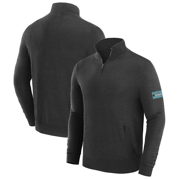 

Мужской свитер j palmer black miami dolphins franchise quarter-zip Unbranded