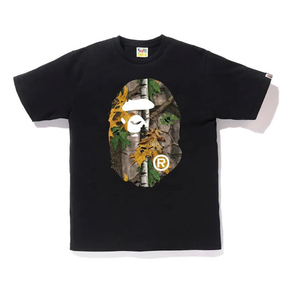 

Футболка forest camo big ape head t-shirt 'black beige' A Bathing Ape, черный