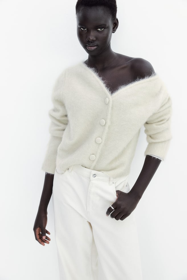 

Кардиган из смеси мохера H&M, бежевый