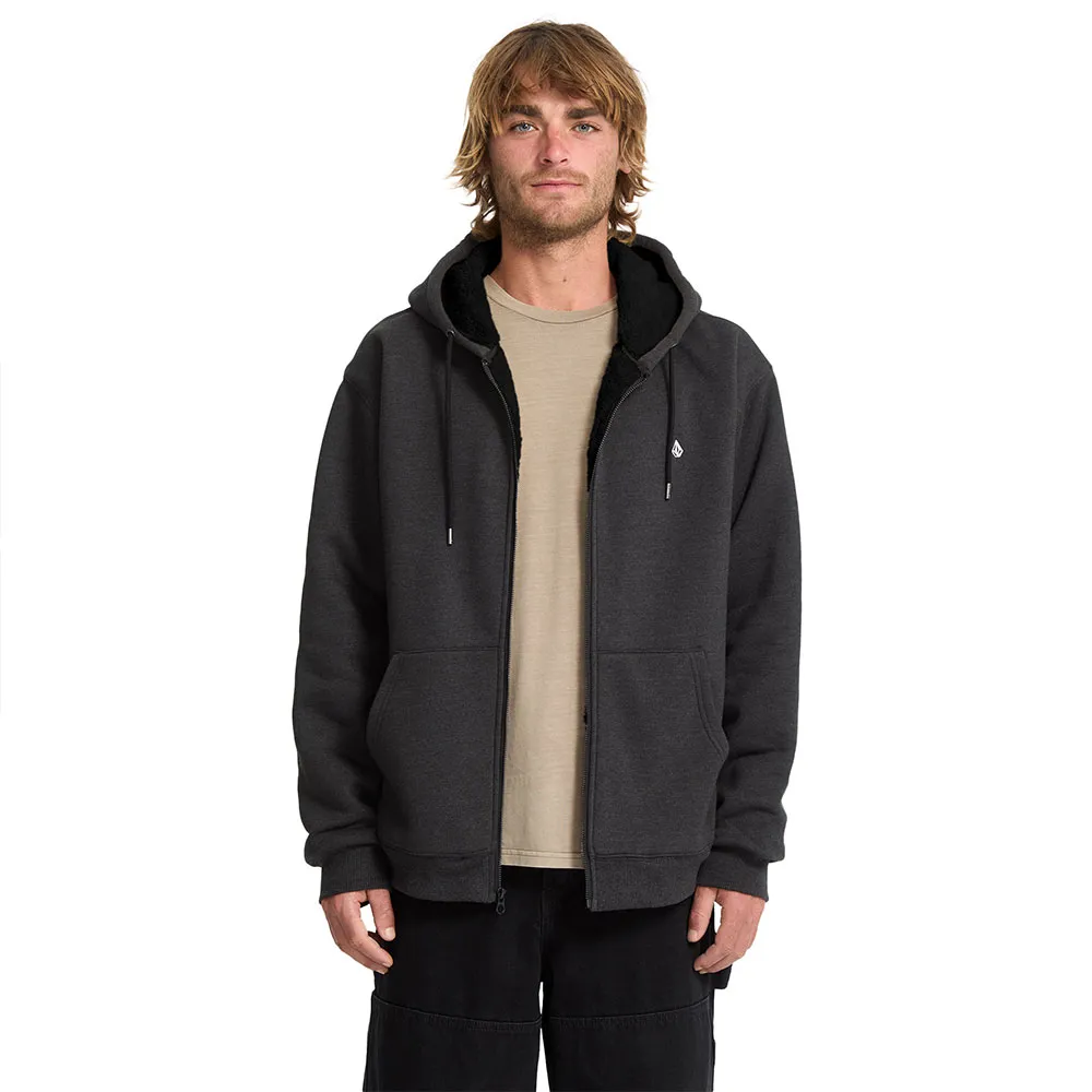 

Флис Volcom Single Stone Lined full zip, черный