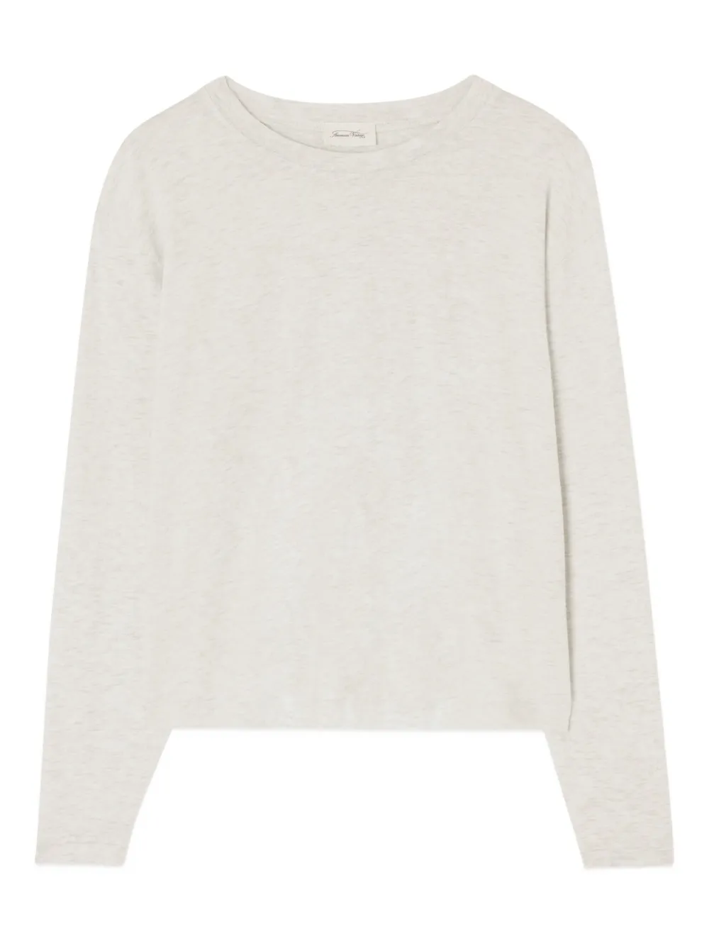 

Футболка с вырезом-лодочкой и длинными рукавами American Vintage, серый