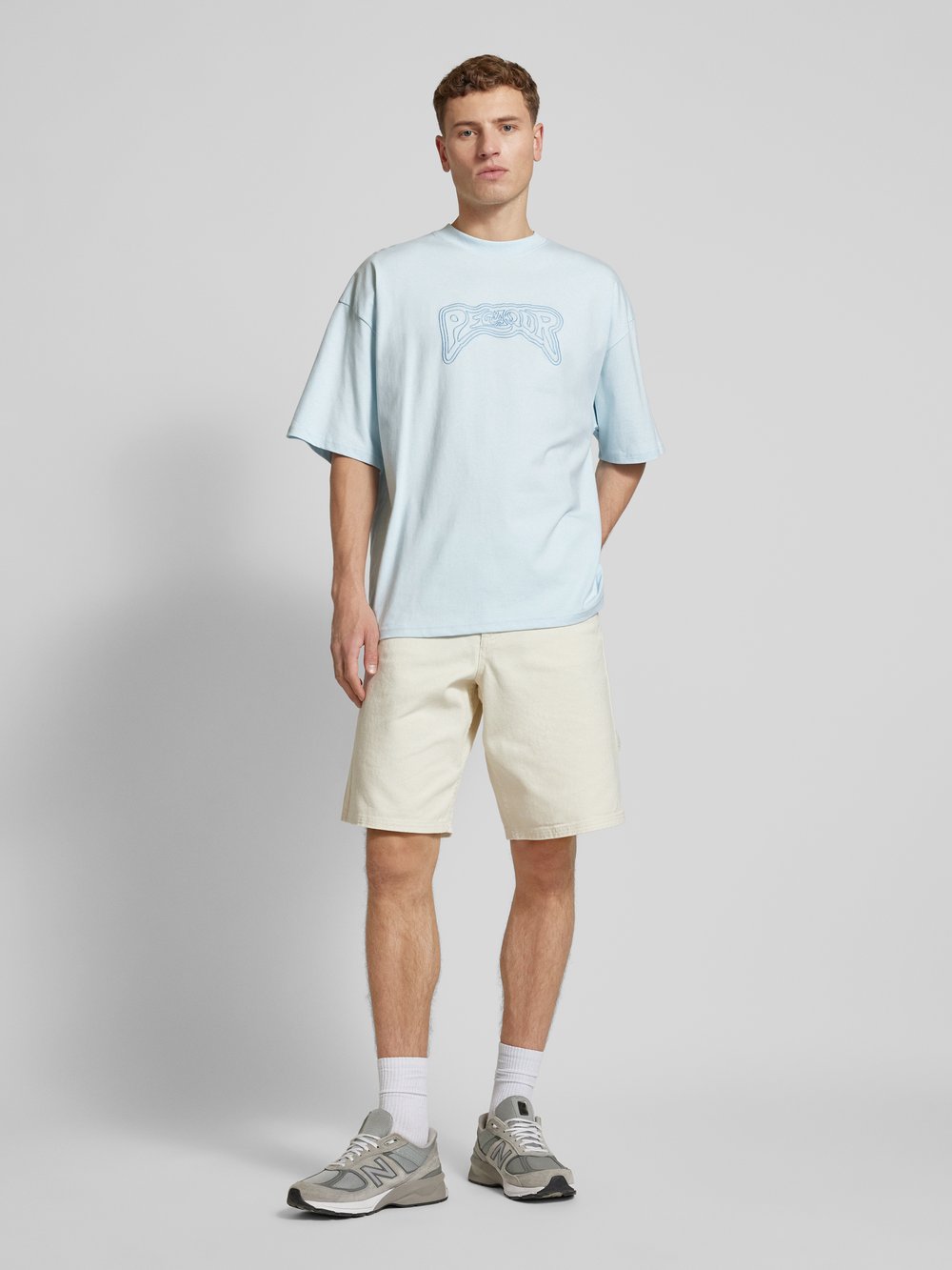 

Футболка с вышитой этикеткой модель «AVON» Pegador, светло-голубой