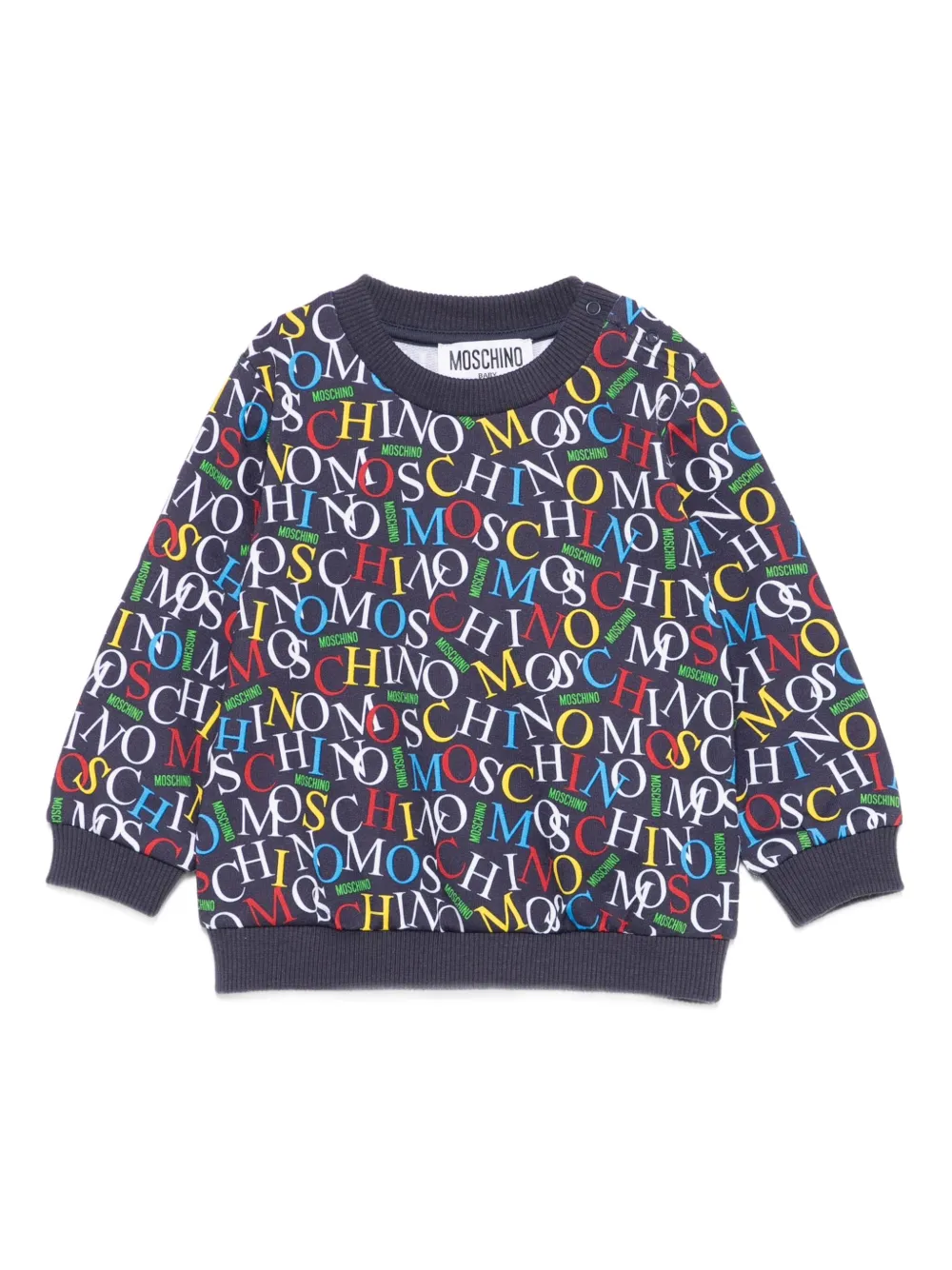 

Толстовка с логотипом Moschino Kids, синий