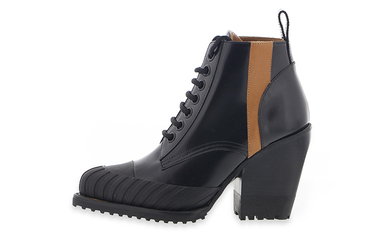 Ботильоны Chloe на каблуке 10 см женские черные Chloé