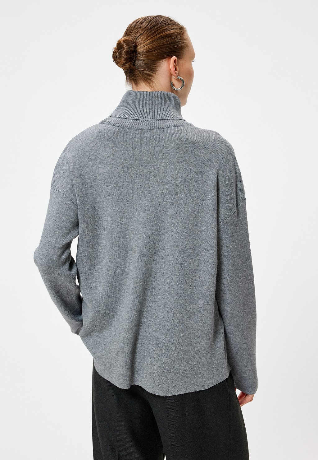 

Джемпер HIGH NECK OVERSIZE Koton, серый