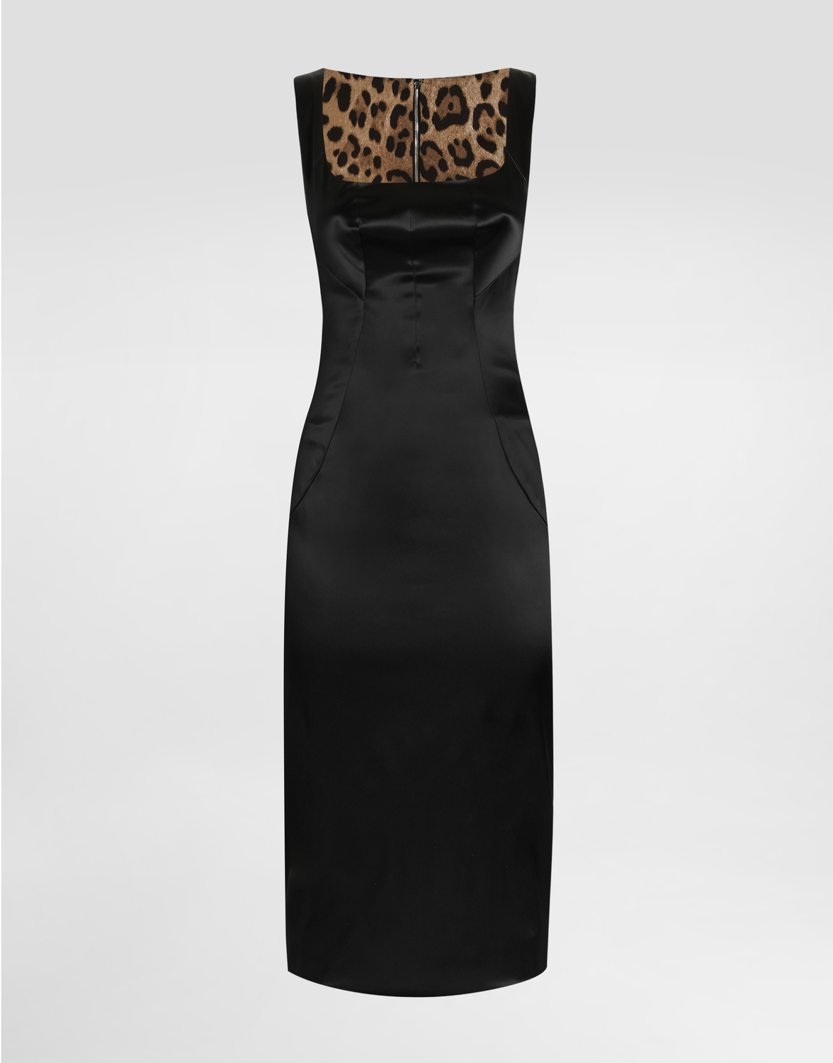 Платье из эластичного сатина DOLCE & GABBANA, серый