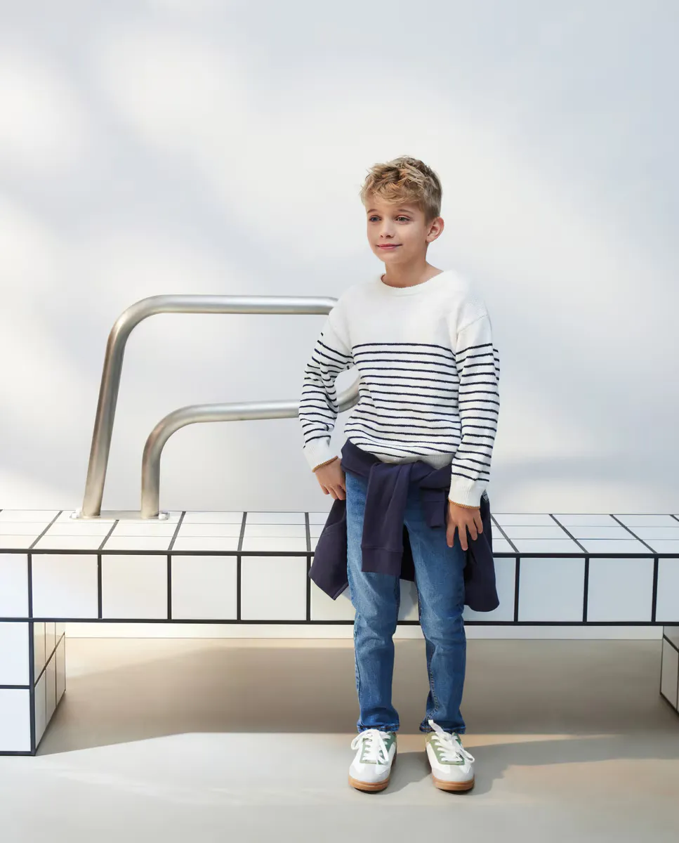Узкие джинсы для мальчиков Kids El Corte Inglés, бледно-голубой — фото 2