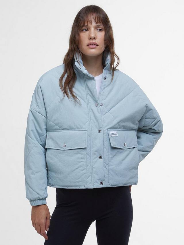 

Стеганая куртка zola Barbour, цвет Lightblue/Silver
