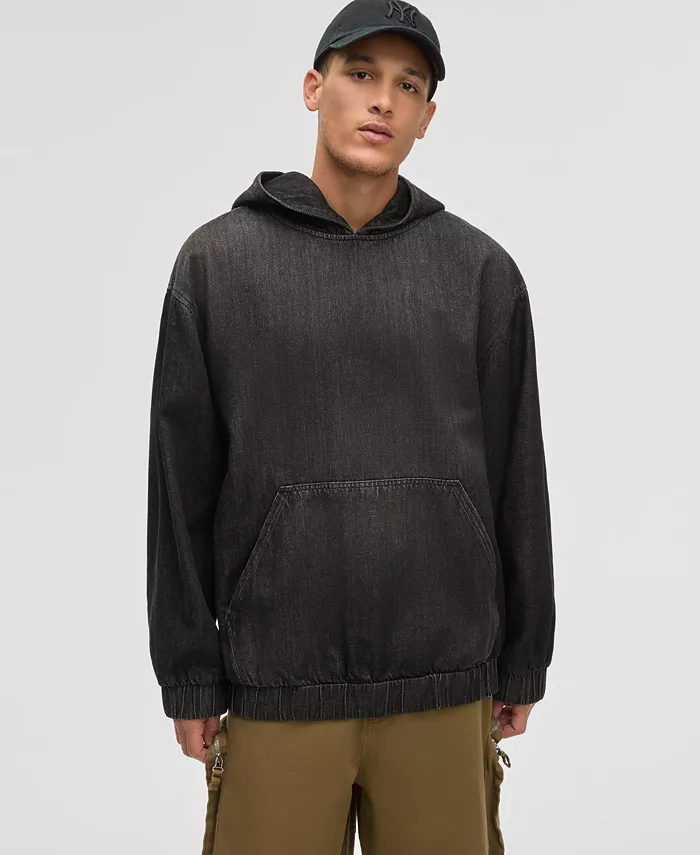 

Мужская джинсовая худи свободного кроя Concrete Mode of One, серый