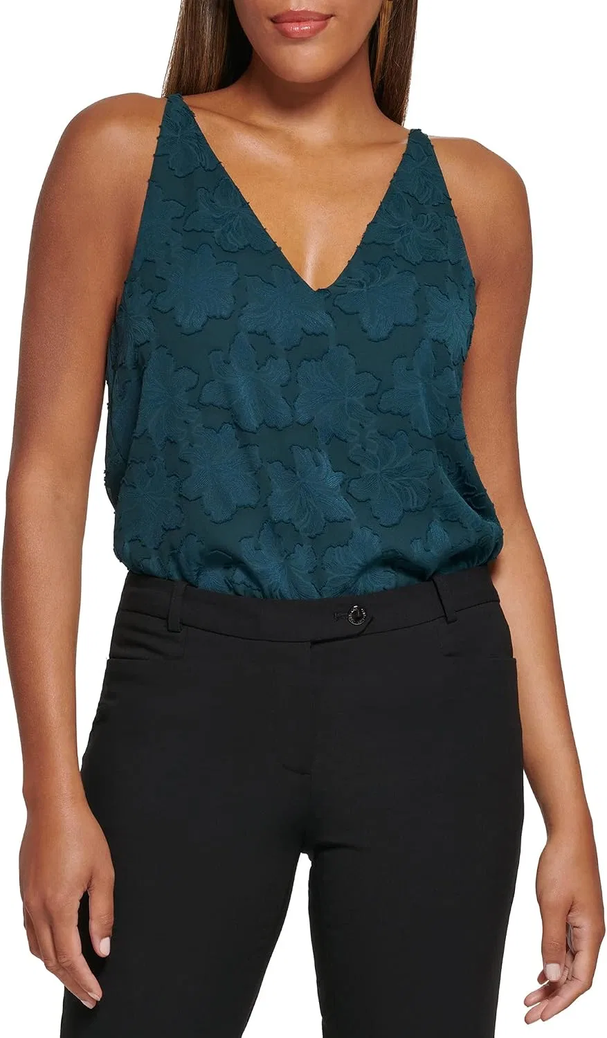Блуза с длинным рукавом Pull On Wear To Work Suit Woven Top, Calvin Klein, цвет мульберри — фото 3