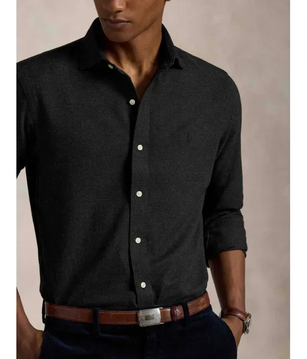 Рубашка custom fit Polo Ralph Lauren, графитовый — фото 4
