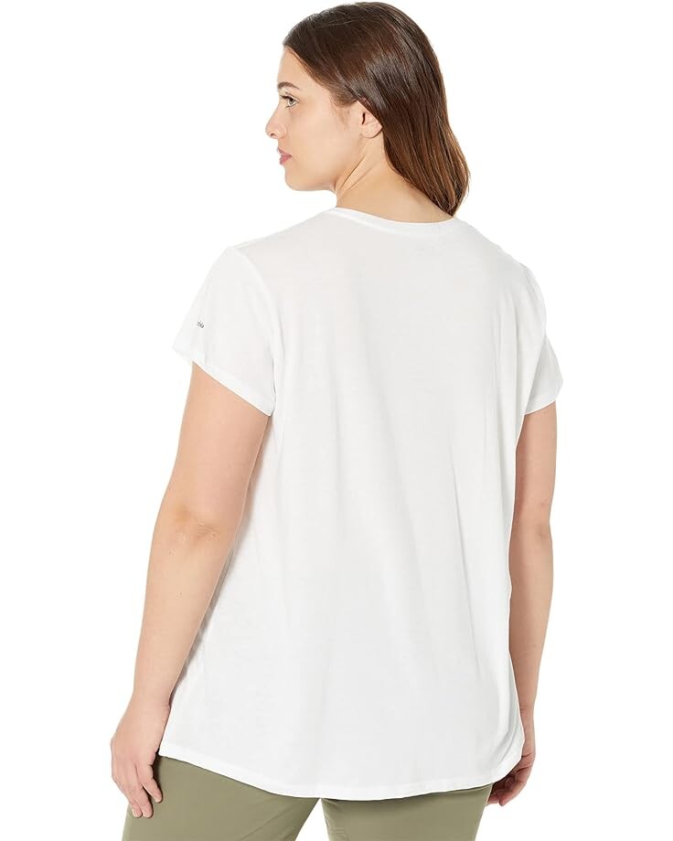 

Футболка Columbia Plus Size Trek Short Sleeve Graphic Tee, цвет White/Blocked Rainbow