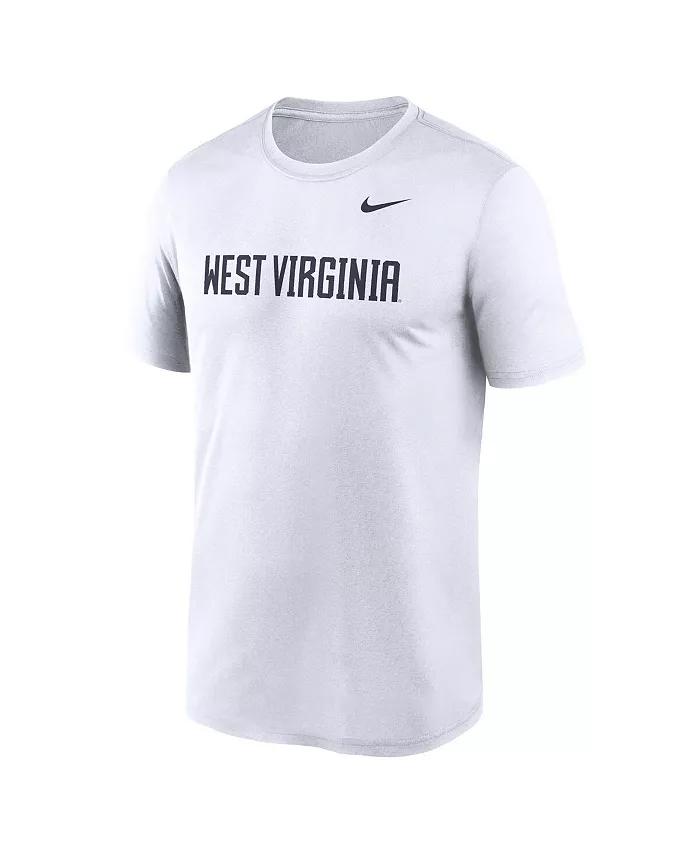Мужская белая футболка West Virginia Mountaineers Primetime Legend Wordmark Nike — фото 3