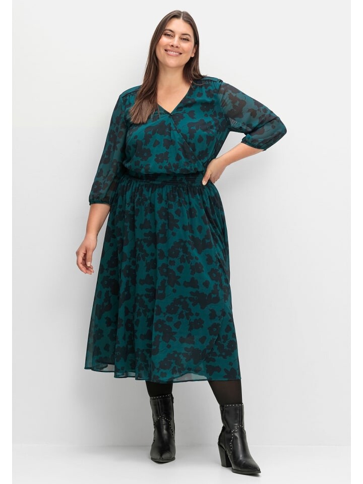 

Длинное платье sheego Chiffon, цвет tiefgrün gemustert