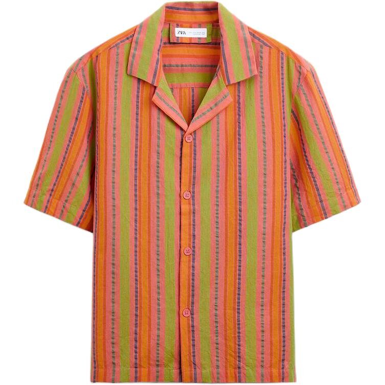 

Рубашка мужская многоцветная Zara, цвет Multicolor