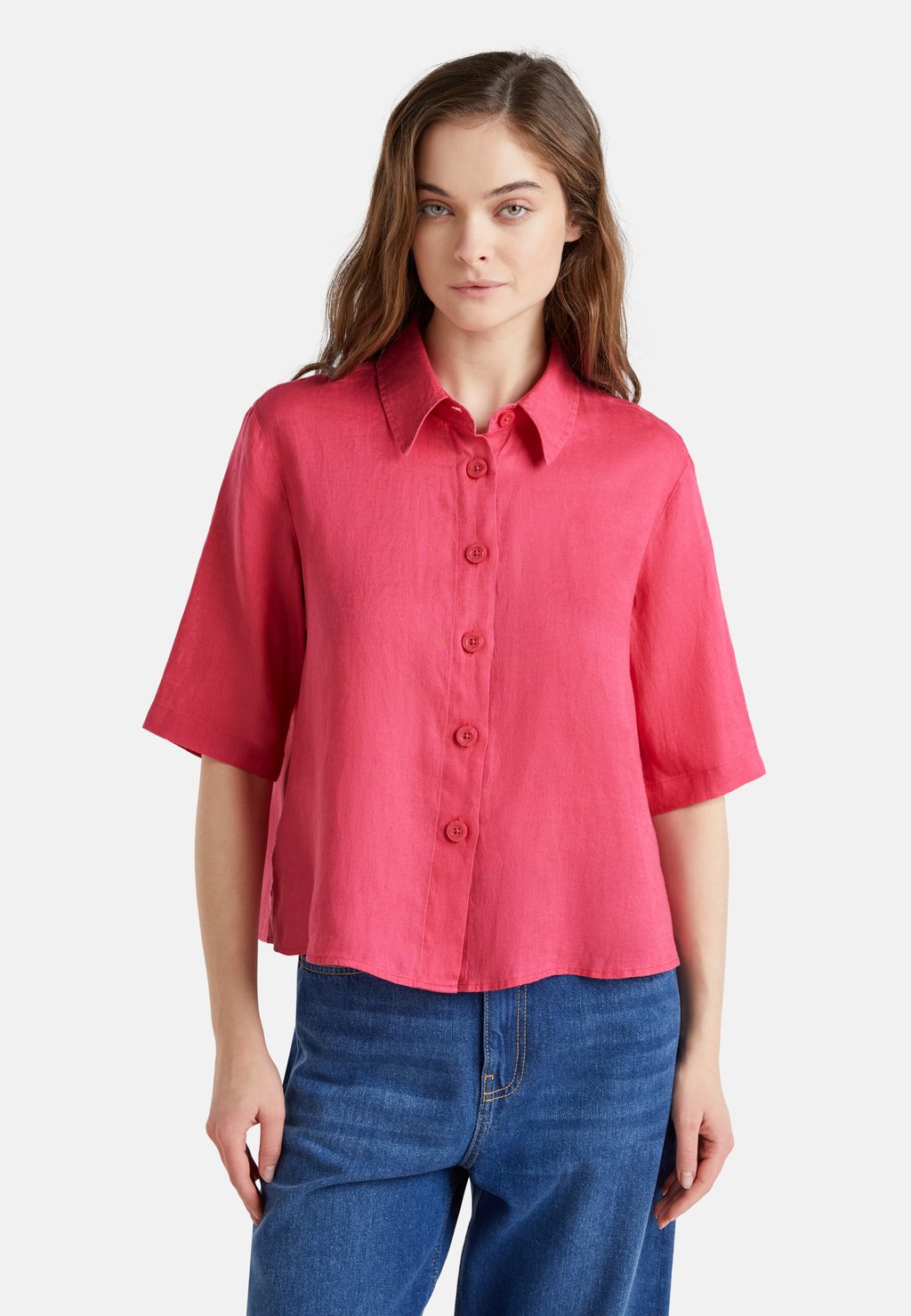 

Блузка на пуговицах PURE United Colors of Benetton, красный