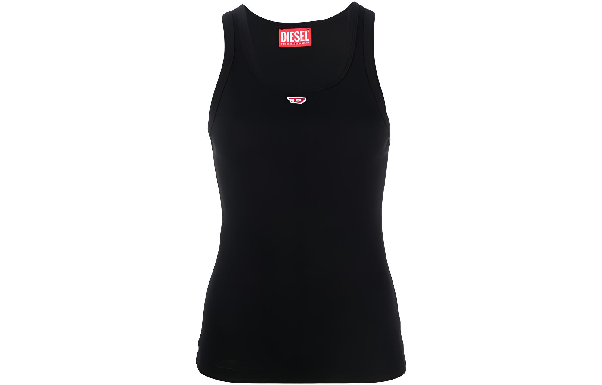 

Футболка-майка Anky D с вышитым логотипом DIESEL, черная