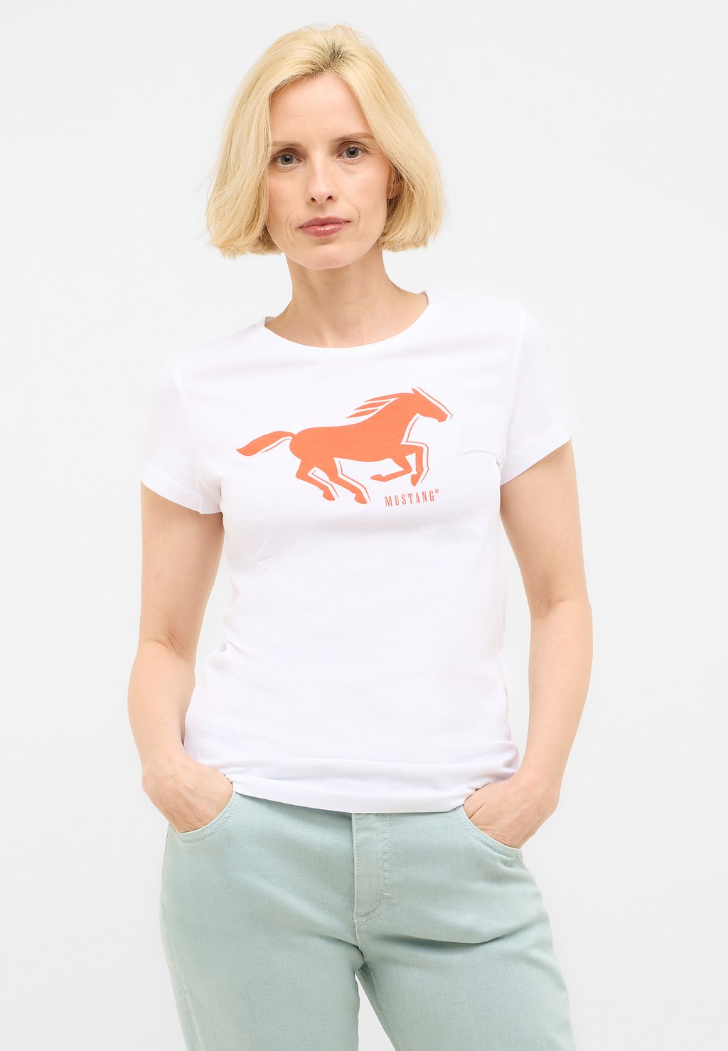 

Футболка с принтом Mustang, белый