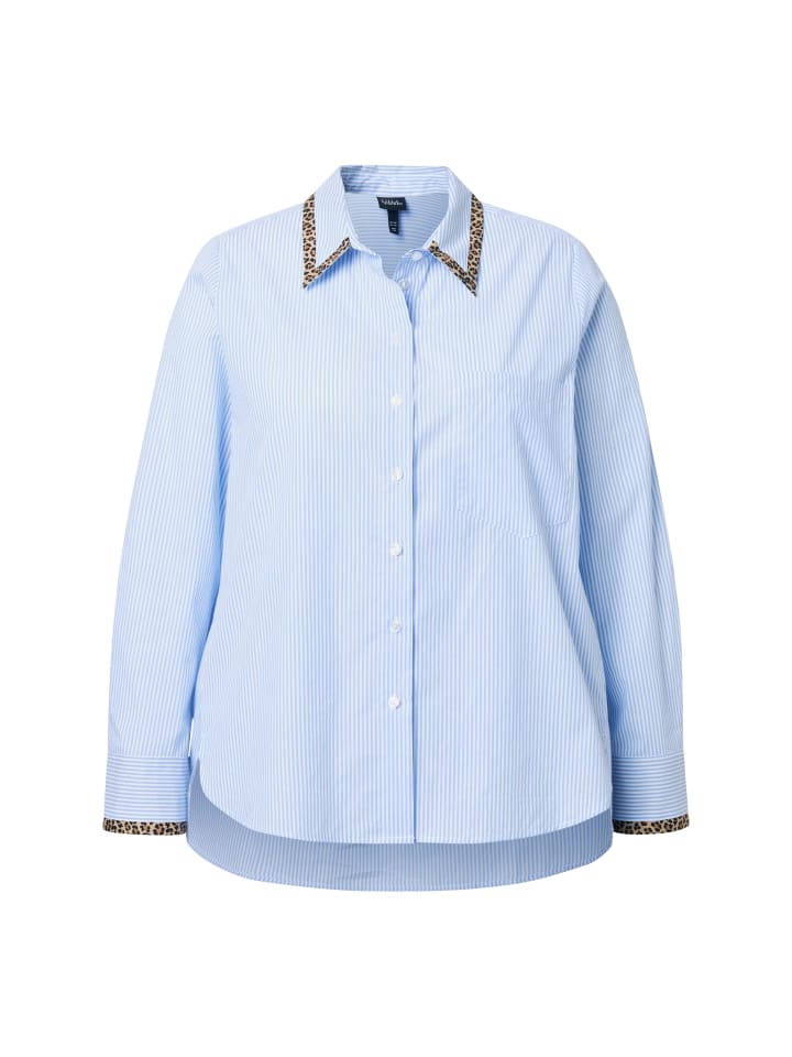 

Блузка-рубашка небесно-голубого цвета Ulla Popken