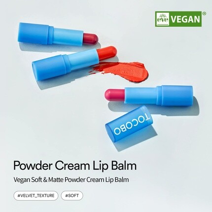 Tocobo Бальзам для губ Powder Cream 033 Carrot Cake 0,67 унции 19 г Мягкий матовый бархатистый веганский бальзам для губ и кремовая пудровая текстура без отшелушивания — фото 2
