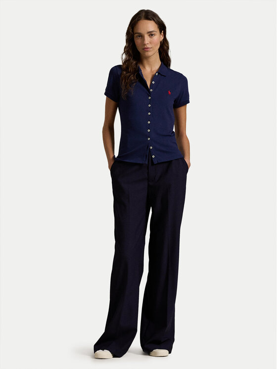 Рубашка облегающего кроя 211939272001 Polo Ralph Lauren, синий — фото 2