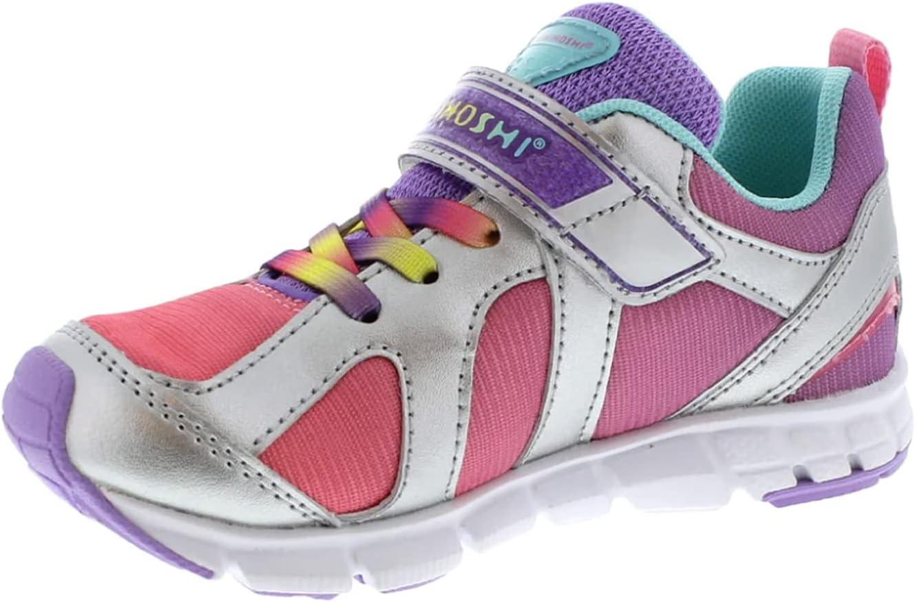 

Детские кроссовки TSUKIHOSHI Rainbow Kids - с застежкой на ремешок, пригодные для стирки в машине, с широкой носочной частью и противоскользящими, немаркими подошвами, для детей 4-12 лет, лавандовый
